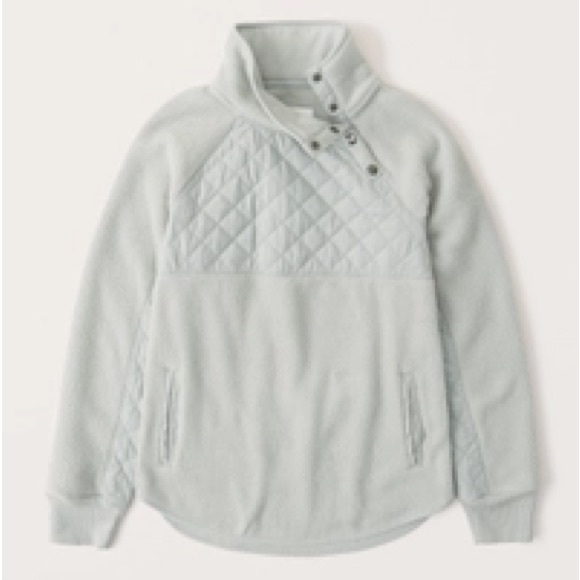Abercrombie and Fitch Asymmetrical Snap-up Fleece - M - Picture 1 of 6